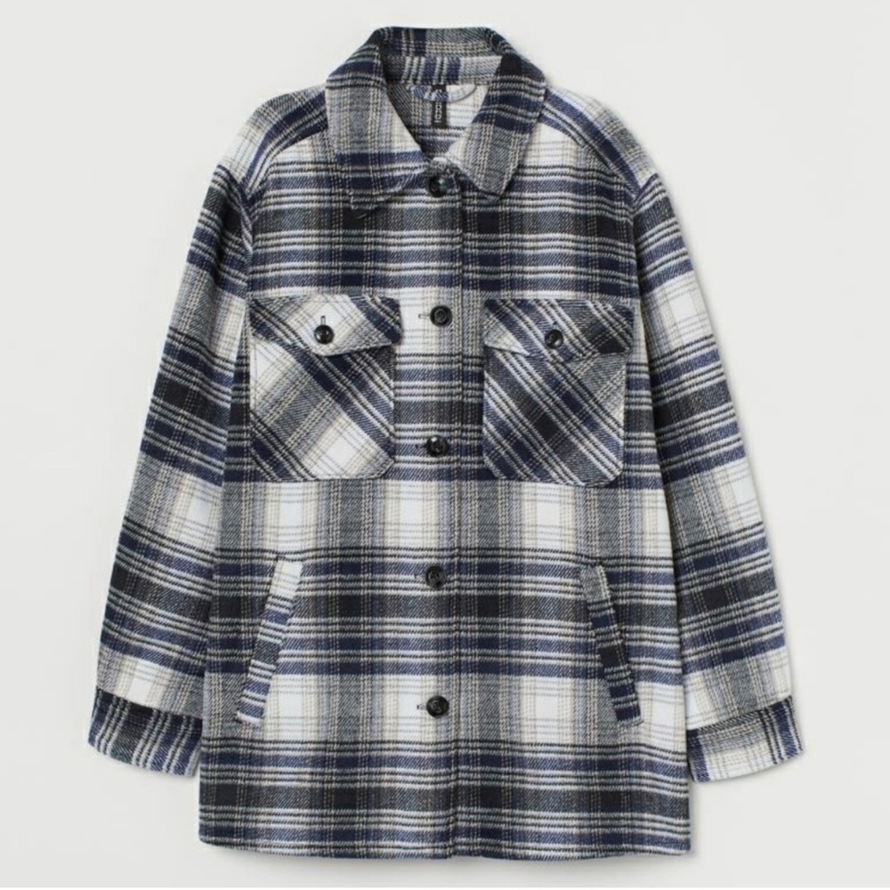 Plaid HM shirt jacket / shacket NWT